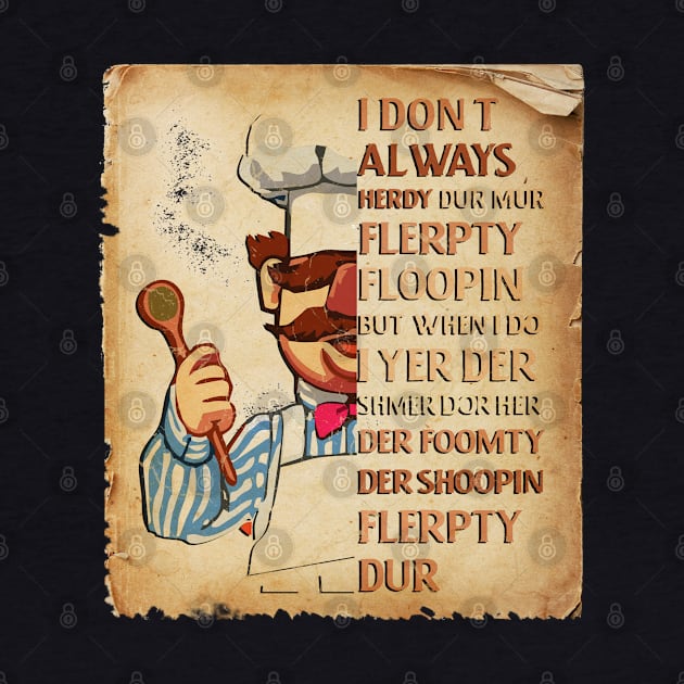 vintage look design, exclusive, swedish chef by albertkeith48